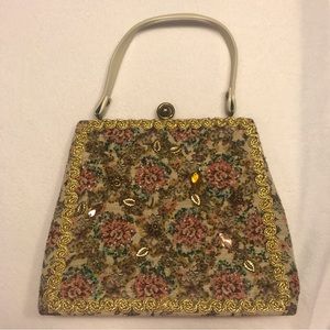 Vintage Caron of Houston hand decorated 60’s handbag